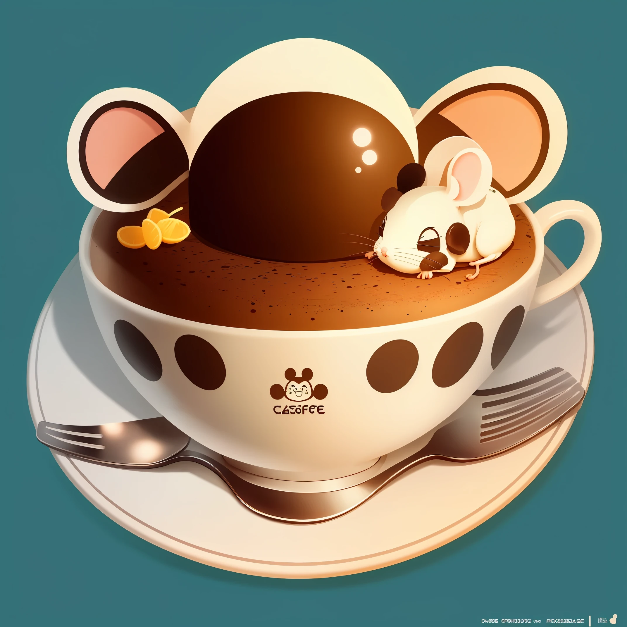 mouse cafe, logo, vector, line art, design, inspiration, straight, symmetry,
