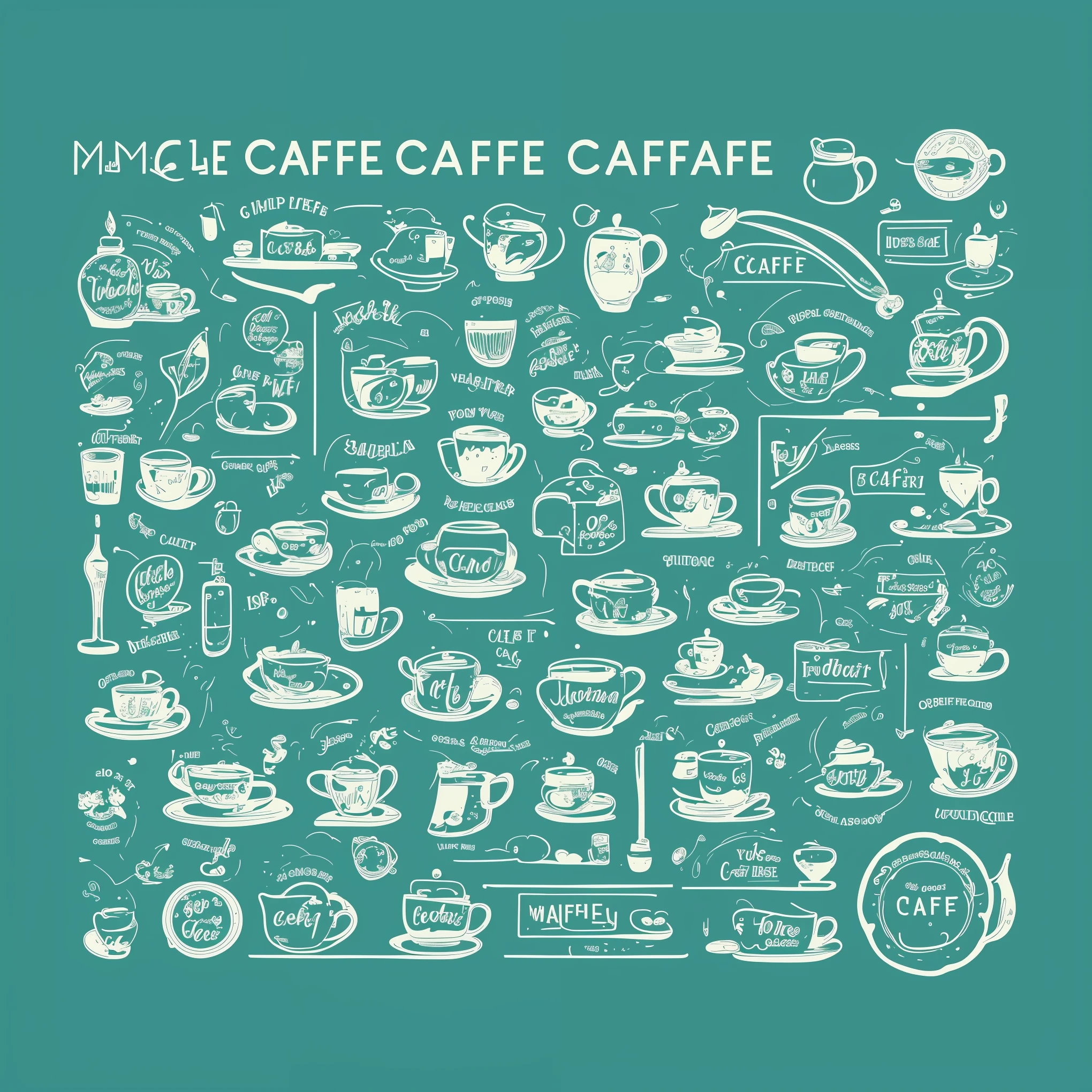 mouse cafe, logo, vector, line art, design, inspiration, straight, symmetry