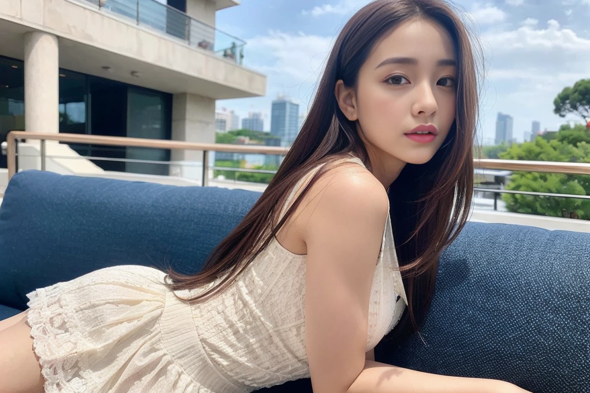 Dark brown hair、Light brown eyes、Japanese actress、 Lady、I am about 40 years old...、(Intricate details:1.2)、(Which is the top???:1.4)、 (Ultra-high resolution:1.2)、Ultra-high resolution、(Finely tuned)、(Detailed facial features)、Hmph、8K resolution、D cup size breasts、Long Hair、Rooftop Bar、Night view、Extravagant space、relax、、,Full body photo、Head to toe shot、Beautiful feet、Camisole dress、Beautiful feet、she, Fashion Hub, Attention to detail, Very detailed, Realistic, Hourglass Shaped Body, Obscene pose,、、私 cry a lot、tears、diagonally from below、please lift your chin、Put your butt against the wall、relaxした表情、Pose of Weakness、(auraroid photo:1.2)、From outside the window、A masterpiece of transparent painting、8K、32k、Highest quality、(Details of both eyes)、1 Girl、elegant、(Loose dress :1.4)、Night view。(Low - Angle、Look up and look at me:1.2)、Hilarious、Looking into the camera、