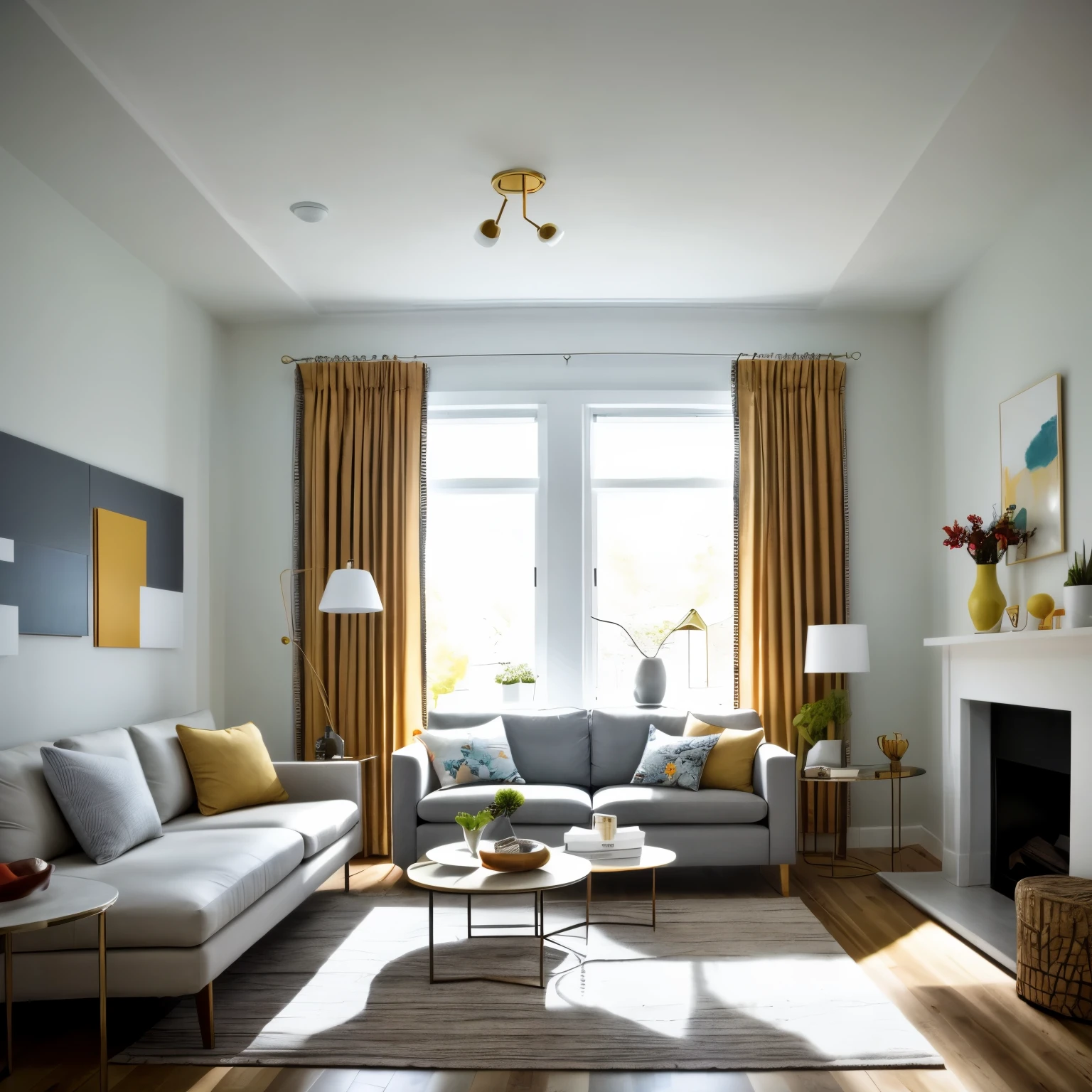 Design living room, bright room