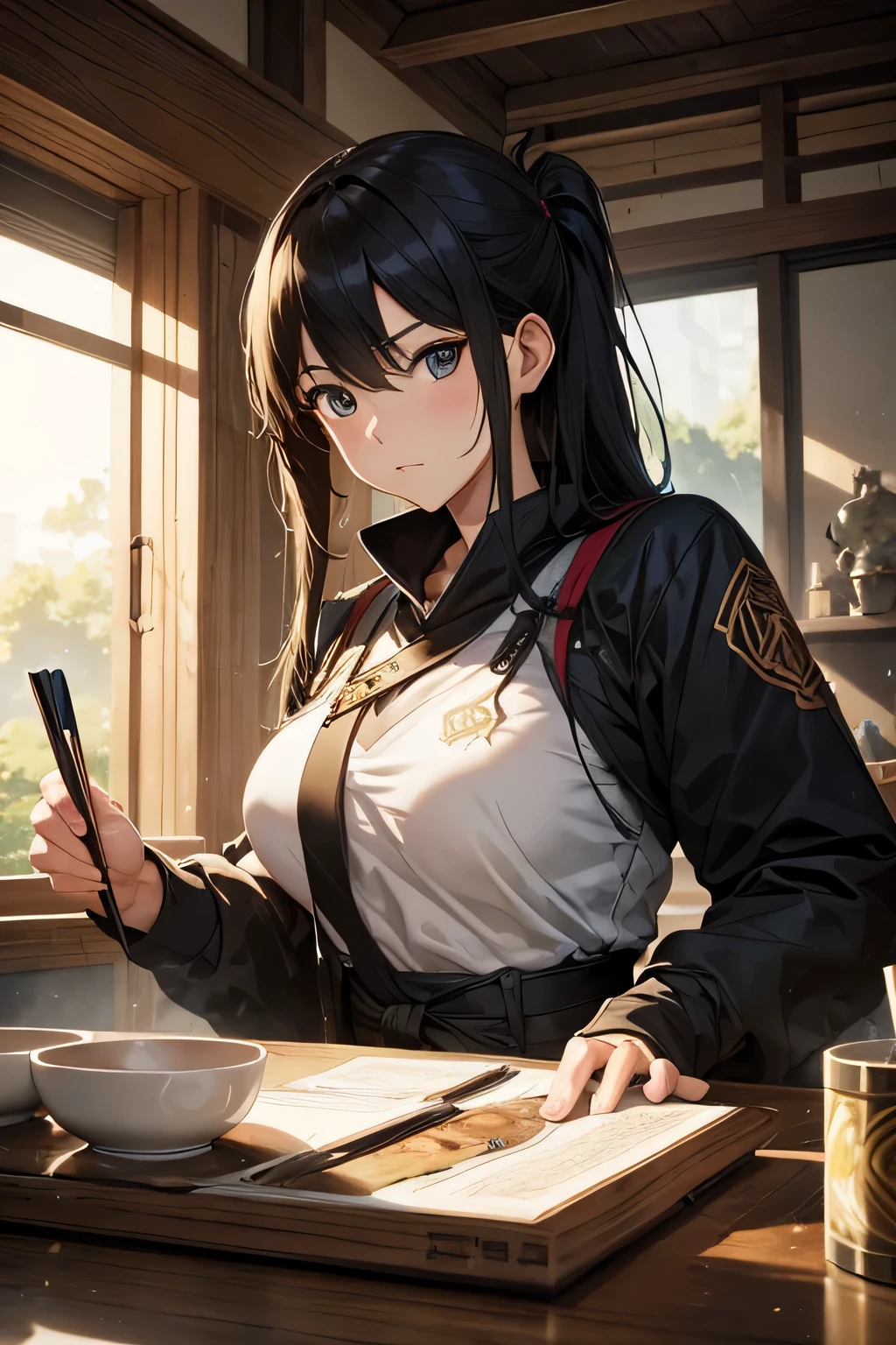 masterpiece, 紫の髪と紫の帽子をかぶったgirlが部屋に立つ, splash art, style art buds, girl, Renji Murata and Art Germ, Very warm, Bibby, art gelm style, style league of legends, Ruan Jia and Artgerm, art gelm style, ! dream art germ