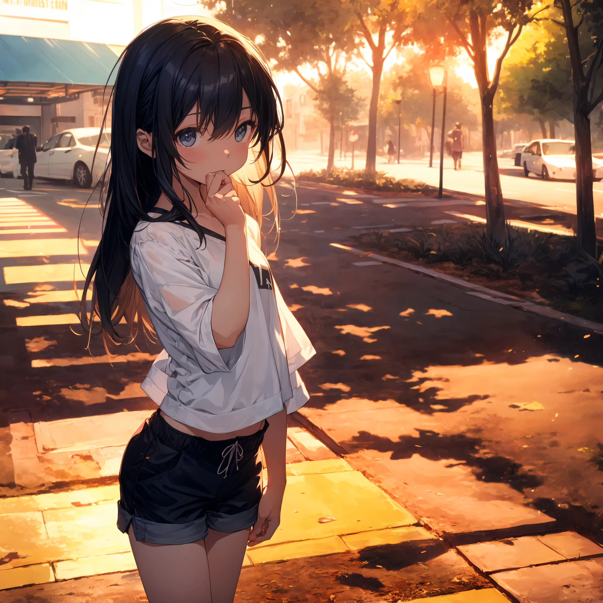 Super high quality by the art god, super detailed, High resolution, Shinkai Makoto style, anime moe art style, best anime 8K konachan wallpaper, pixiv contest winner, perfect anatomy, break,(alone公園に行く女の子を描いてください. ),break, surreal baseball girl, (alone,change, child,13 years old:1.3),All limbs, full finger,Middle school students, androgynous charm, (ponytail), flat chest, small ass, between legs, Small black eyes,beautiful and fine eyes, Well-proportioned iris and pupils, disgusted eyes, High resolutionの詳細な髪, (Tank top,shorts,baseball cap:1.3),chewing gum, in the summer park. break,super dense skin, Best lighting by famous artists, 8K, figure,