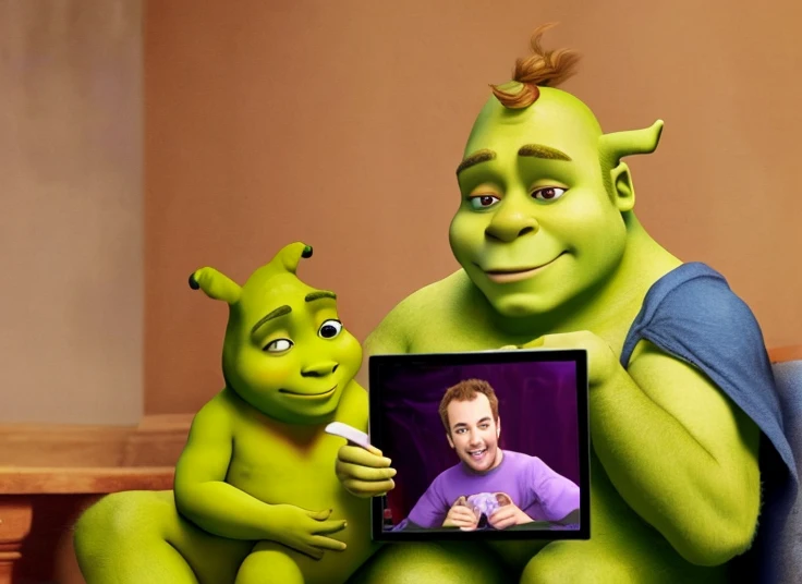 Travis Pyo and Trey Parker Watching The Movie Shrek on video 