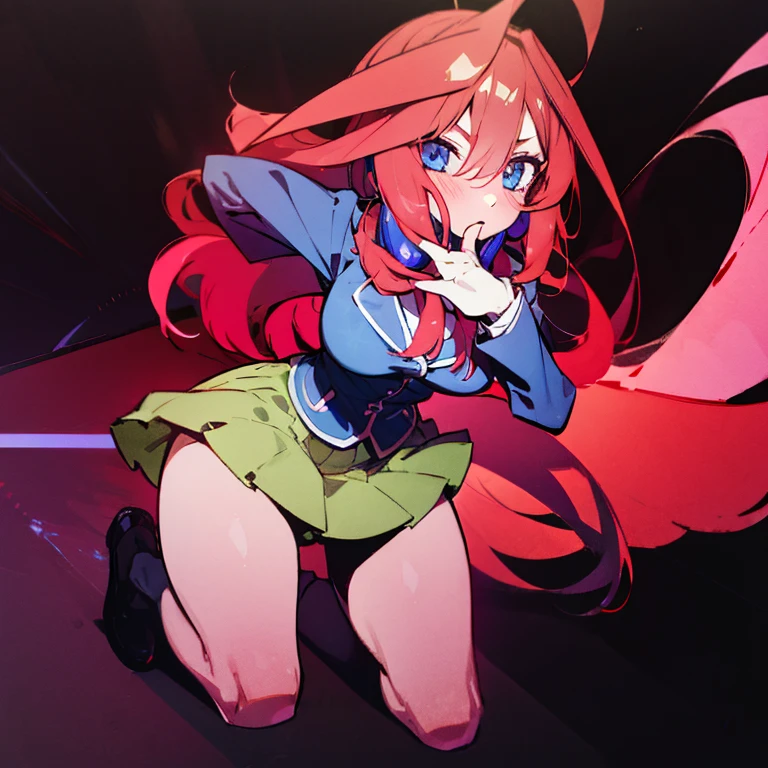 (full body, colorful, shiny, transparent background, masterpiece, best quality, shiny hair1.2), 1girl, animal ears, solo, tail, gloves, horse ears, horse tail, horse girl, long hair, skirt, pantyhose, black gloves, orange hair, running, bangs, hairband