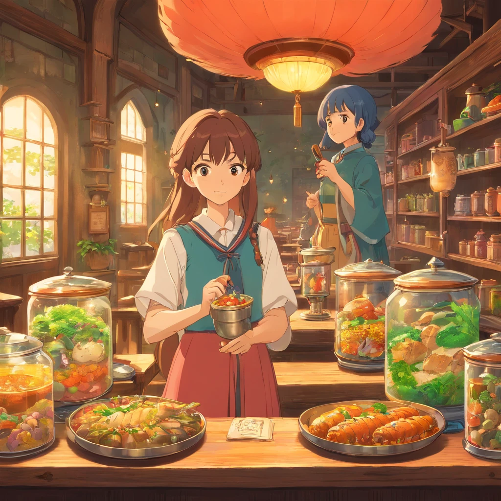 Magic Academy生徒達, Magic Academy,migration , canteen