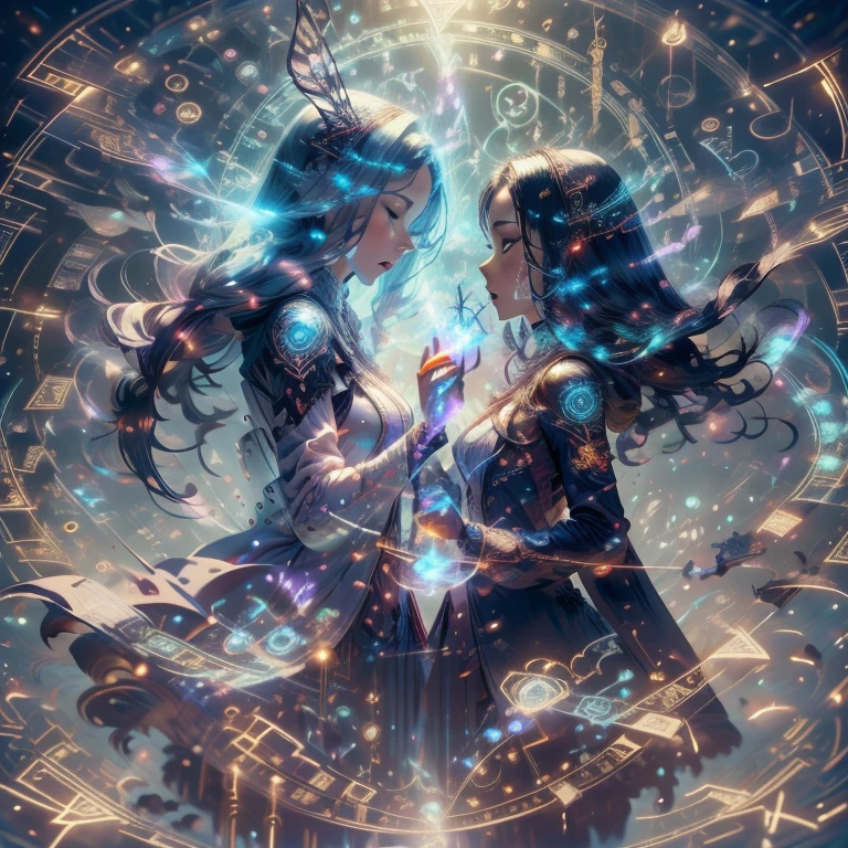 Meditation in Real Life. Light and dark. sharp contrast. universe. High definition image, high detailing and dreamlike drawing style. neon colors, Image with at least 300 dpi, HD, digital art