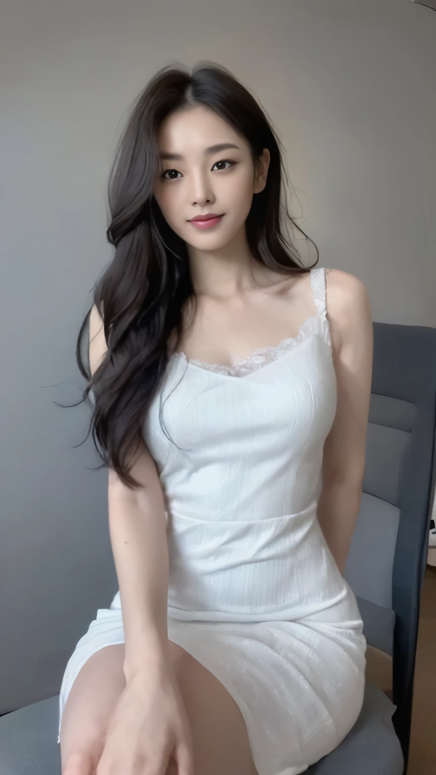 1 Girl,bedroom,Soft Light,Chinese Beauty,Bodycon Dress,Dark-haired,Length of hair