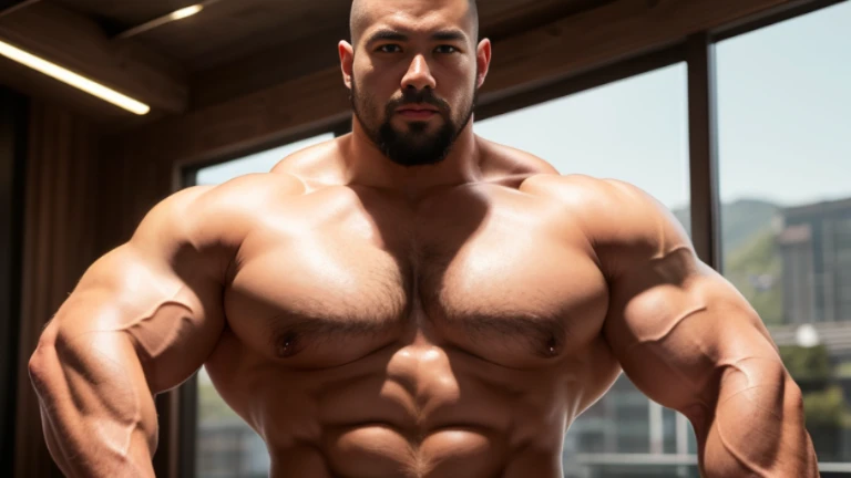 (Highly detailed 8K wallpaper), asian man, muscle worship, fold your arms, On the playground, baseball uniform, high detail, very short hair, skin head, Circular cut, very large and strong body, bulging muscles, muscular, very large pectoral muscles. Very sexy abs, legs are muscular, Toned figure, brightens oily skin, muscular, Tank top, T-shirt, long shot, wide shot