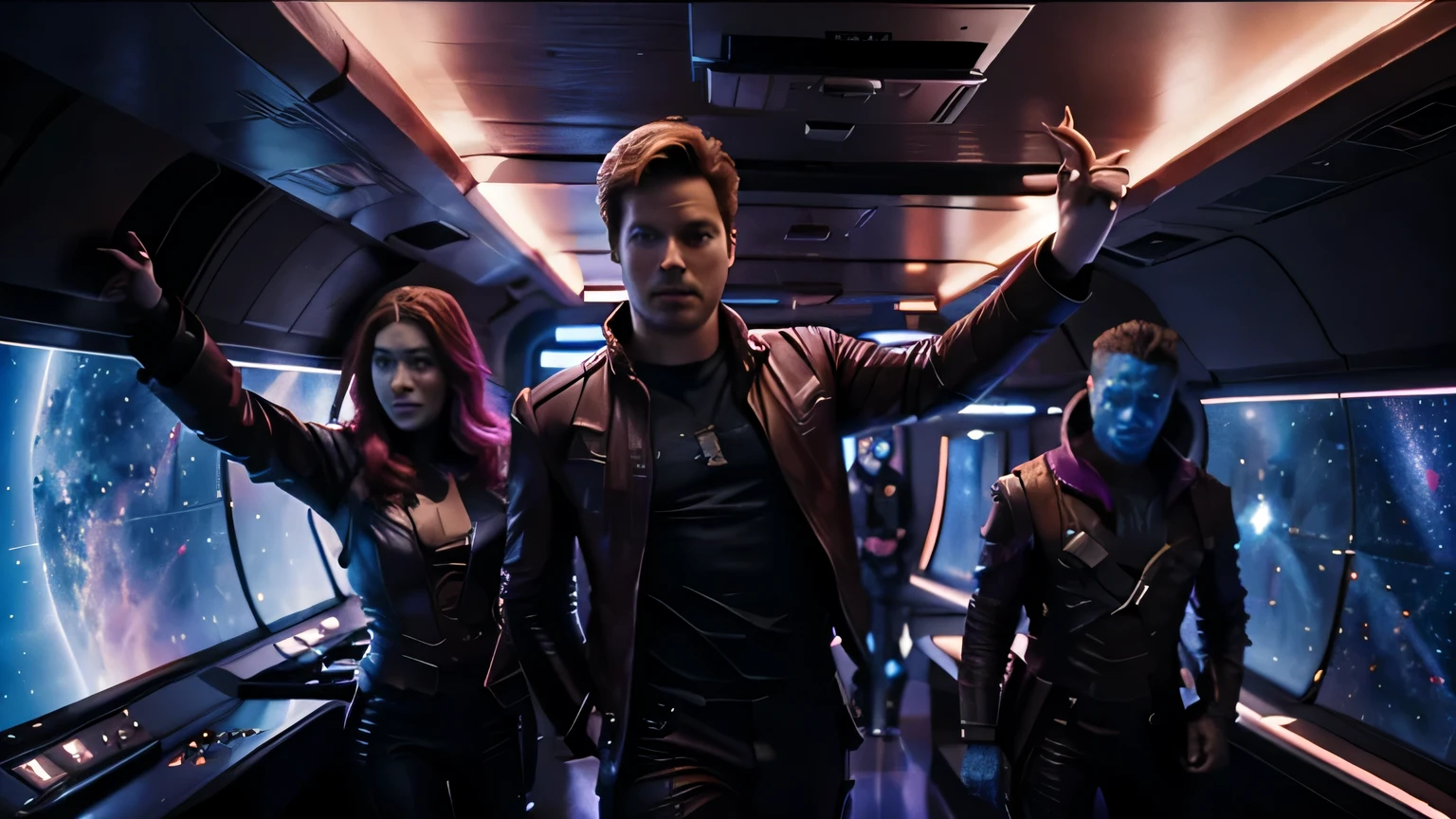 Visual: Guardians of the Galaxy cruising through space, Star-Lord dancing to a classic '80s tune.