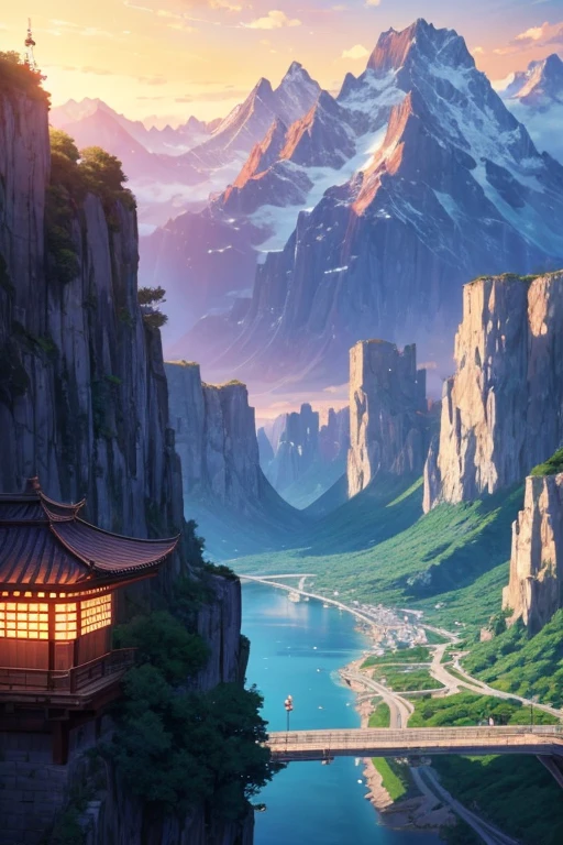 City cartoon scene with mountains as background, anime scenery, beautiful anime scenes, beautiful anime scenery, anime scenery概念艺术, anime background, screenshot from the anime film, anime background主视觉, anime movie background, anime scene, 色彩缤纷的anime background, anime background艺术, Anime beautiful peaceful scene, Screenshot of the 2012 animation