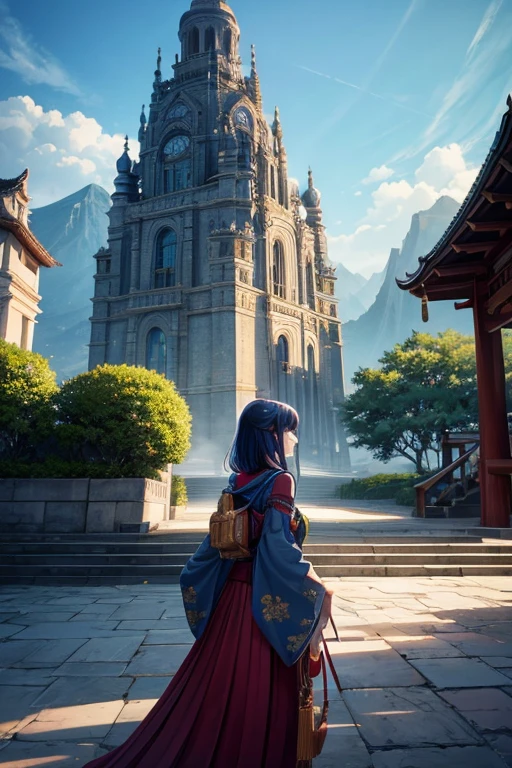 "An incredibly detailed illustration of a building with a clock on its wall, featuring a captivating design in shades of blue and yellow. The clock displays the time accurately, capturing the attention of viewers. The scene is reminiscent of a screenshot from a 2012 animated film, showcasing the vibrant colors and intricate details commonly found in animated movies. The setting is reminiscent of a scene from a TV anime, with a sense of nostalgia and nostalgia. The composition includes elements from the Kuro anime, incorporating beautifully detailed character designs and expressive eyes that bring the animation to life. The atmosphere is enhanced by the presence of an imposing dragon in the background, adding an element of fantasy and adventure. This scene is reminiscent of a screenshot from a 2019 anime, depicting a serene temple as the backdrop. The attention to detail in this prompt is crucial, ensuring that every aspect of the illustration is meticulously portrayed. The artwork should resemble a professionally crafted piece, conveying a sense of realism and authenticity. The vibrant colors and exquisite detailing must be prominent, while the focus should be sharp and well-defined. The lighting should capture the essence of studio lighting, creating a visually stunning and immersive environment. Overall, the prompt aims to capture the essence of a Japanese animated series or film, with a focus on intricate details and captivating visuals."