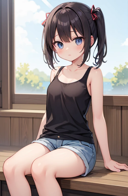 score_9, score_8_Excellent, score_7_Excellent, sauce_anime,
One person, Beautiful woman, One personで, smile, Outdoor, street, building, boutique, Display Window, blue sky, sunlight, Browsing Caution,Sensitive,
Hymns, short hair, Blue Hair, Parted bangs, Mid-chest, Yellow Eyes,(((Put your hands behind your head and spread your legs wide,Show your crotch,)))Black Lingerie Detailed Eyes, eyelash, eyeliner, jewelry, necklace, bracelet, Earrings,
mini skirt,
Sweater dress, Off the shoulderセーター, Grey sweater, Expose your shoulders, Off the shoulder, Black knee socks,