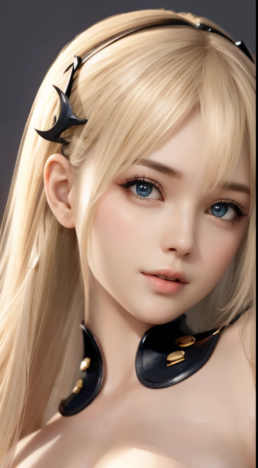 Marie rose, Blonde hair, ((Masterpiece, Detailed face, Detailed eyes, detailed anatomy, Oily skin, Fine skin, White skin)), (Masterpiece, Best quality, High quality, Ultra-detailed, extremely details, High Resolution, Super realistic, ultra realistic, Strong lights, Photography, Brighten the subject), 