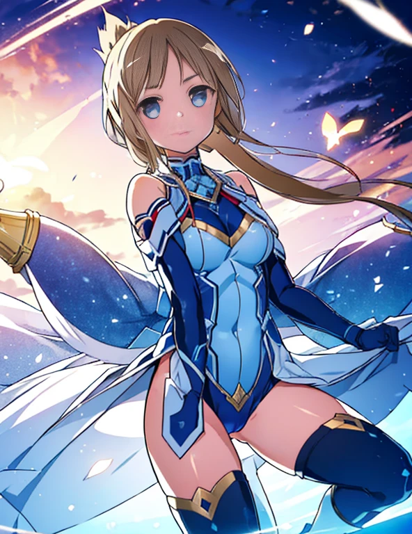 highest quality,sleep on your back in bed，Crab crotch，show me your boots，thigh high boots，leotardチラ見せ，glove，Strange thieves，elegant, 1 girl, leotard，body suit，cute, blushed, looking at the viewer, from below, prison，blue eyes, beautiful eyes, beautiful background, particles of light, Light of the sun, dramatic lighting, outside, shiny, realistic, table top, highest quality, Super detailed, become familiar with, scenery, beautiful and detailed eyes, thin hair