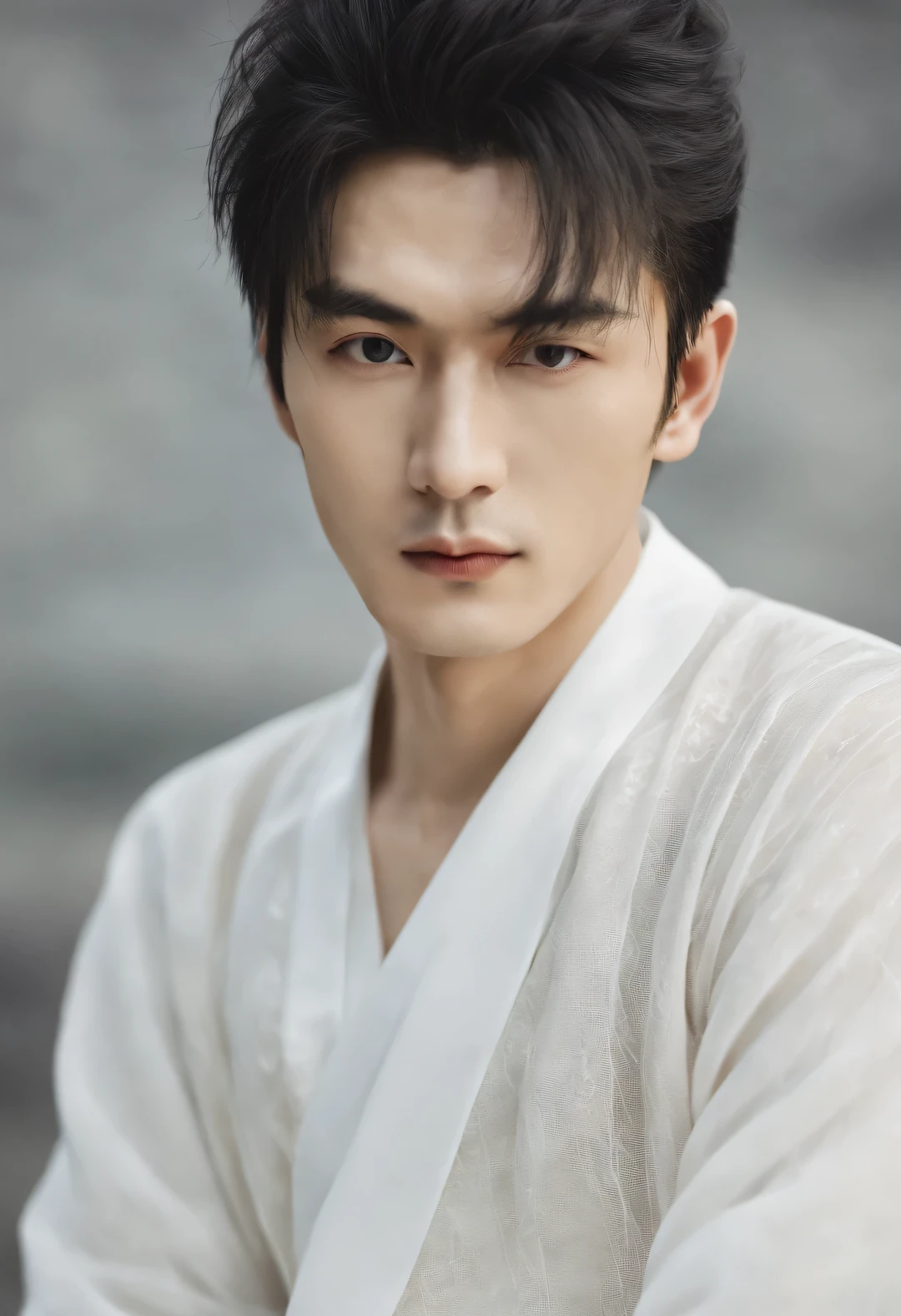 (male character design),(Half-length close-up),(Picture of melancholy handsome guy Pan An typing in front),(Pan An wears a white sweater and white pants, which is modern and fashionable),((male character design), Half body photo, Staring at the camera,
(Chinese handsome man Wei Jie) He has a handsome face, Has delicate facial features, Tall figure, Delicate and fair skin, eyebrows, and unparalleled appearance. His eyes were bright and vibrant, People can't help but fall in love with him. His hair is styled into a high bun, Make him very handsome.
HD, high quality, HD Analysis, 32k, Surrealism,,Kingly style,Noble temperament,Inspired by Chinese actor Hu Ge,black and white,Chinese ink painting,black and white插画,Surrealism,HD,