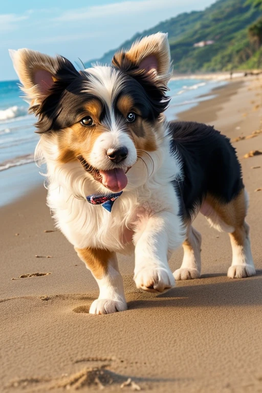 (((Puppy playing and running happily with a ball on the beach Collie or border collie dog ))). with very long hair and albino fur color, brincando com seus Brinquedos em um lindo quarto fofo, Dog with an expression of happiness when he sees his owner, Cachorro com boca aberta, breed dog , German dwarf spitz, Lulu of Pomerania, Maltese ,Yorkshire Terrier, cute Maltese wearing cute clothes, fofo usando vestido fofo de princesa, luxurious hat, ties, Bandanas, vestido, cores fofas, pet store scene, dog clothing colors. low angle view, eye level shot (virilha),Just huge morbid thighs, gordinhas, extremamente grossas;,rima de trabalho, melhor qualidade, (Vista frontal), (vista da minhoca'olhos), perspectiva do olho do minhoca, low angle.