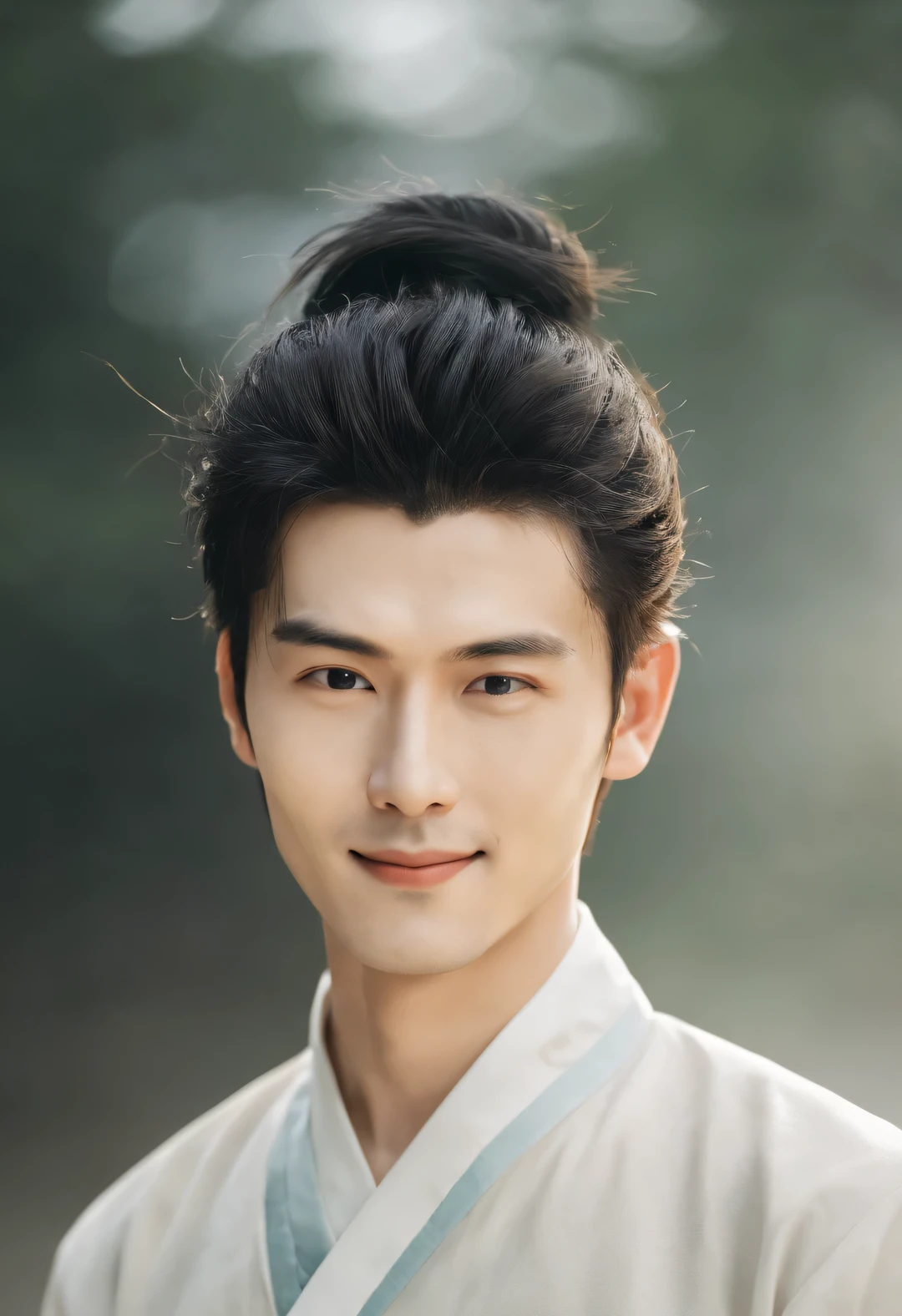 (male character design), Half body photo, Staring at the camera,
(Chinese handsome guy Wei Jie smiling and cooking pictures), He has a handsome face, Exquisite facial features, Tall figure, Delicate and fair skin, eyebrows, and unparalleled appearance. His eyes were bright and vibrant, People can't help but fall in love with him. His hair is styled into a high bun, Make him very handsome,
HD, high quality, HD Analysis, 32k, Surrealism,