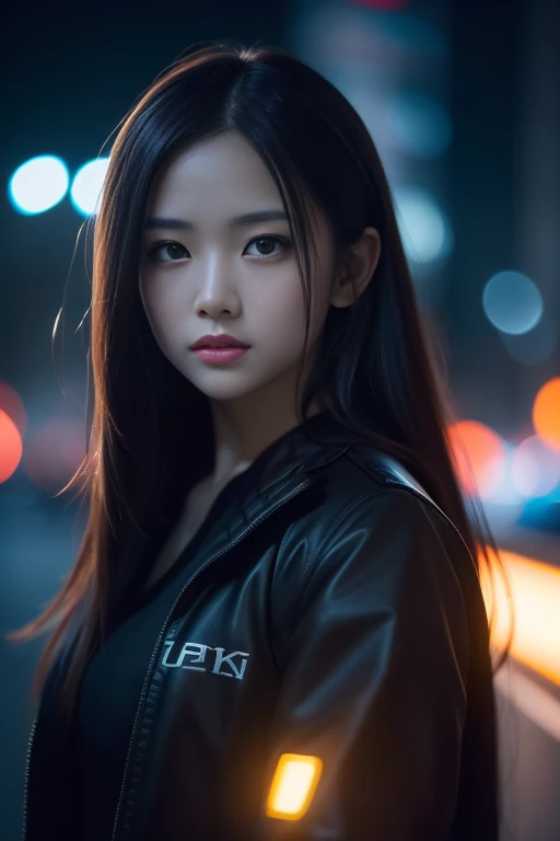  unified 8k wallpaper, highly detailed, High-definition raw color photos, professional photography, Realistic portrait, Cinematic Light, Beautiful detailed, Super Detail, high details, (((Bokeh))), depth of fields, illumination, Neon Street, Super stylish lighting、