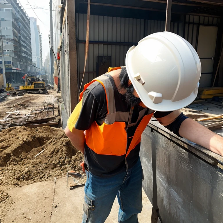 Construction site carpenter saw、Helmet