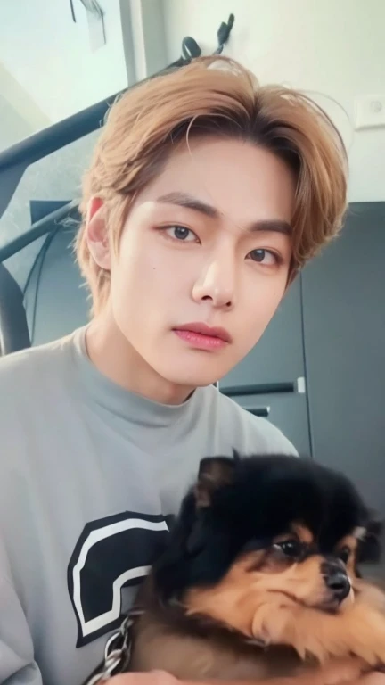 Taehyung from Bts, fotorrealista, ultrahd 