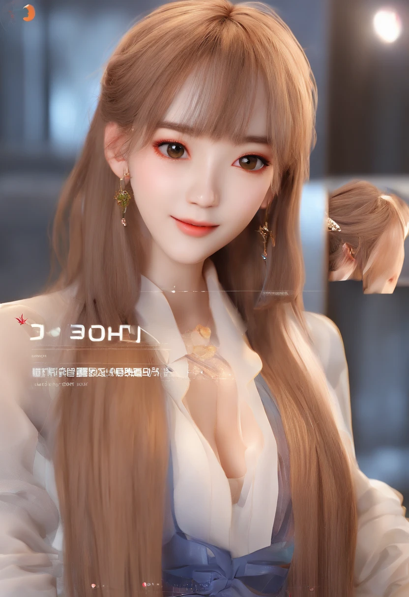 《AI role》。(((Virtual character design:Hypnosis master female,20 years old,Exquisite facial features,Beautiful makeup,Skin details,Smile,Body movements)))。((Technology protective work clothes))。((Super realistic details)), illumination, shadow and light, octane rendering, 8k, Super sharp,complex, Accessories details,Atmosphere