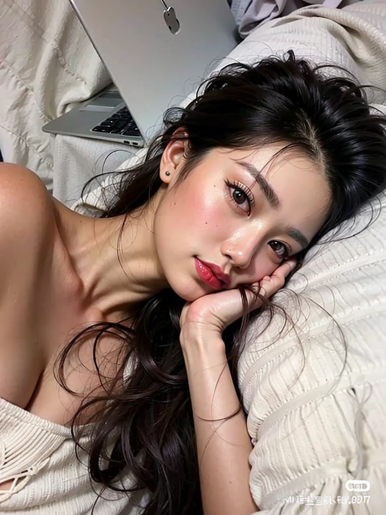 arafed woman laying in bed with her hand on her chin, beautiful asian girl, gorgeous chinese model, blackpink jennie, beautiful south korean woman, korean girl, chinese girl, gorgeous young korean woman, asian girl, an asian woman, beautiful young korean woman, posing in bed, beautiful asian woman, wenfei ye, lovely delicate face, laying on a bed, blackpink lisa, blackpink jennie