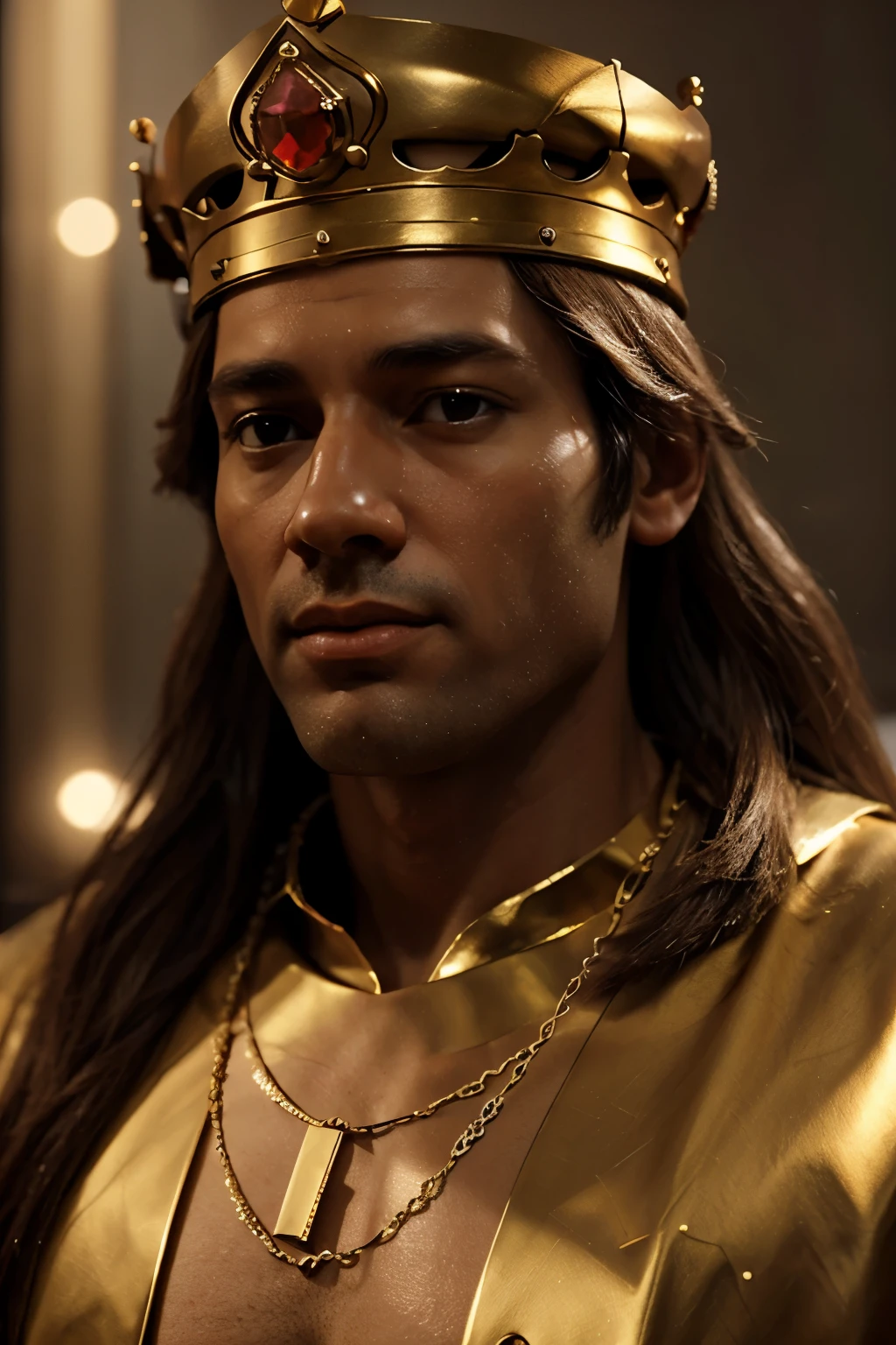 Create many images of King Solomon in 3D by writing, without a background