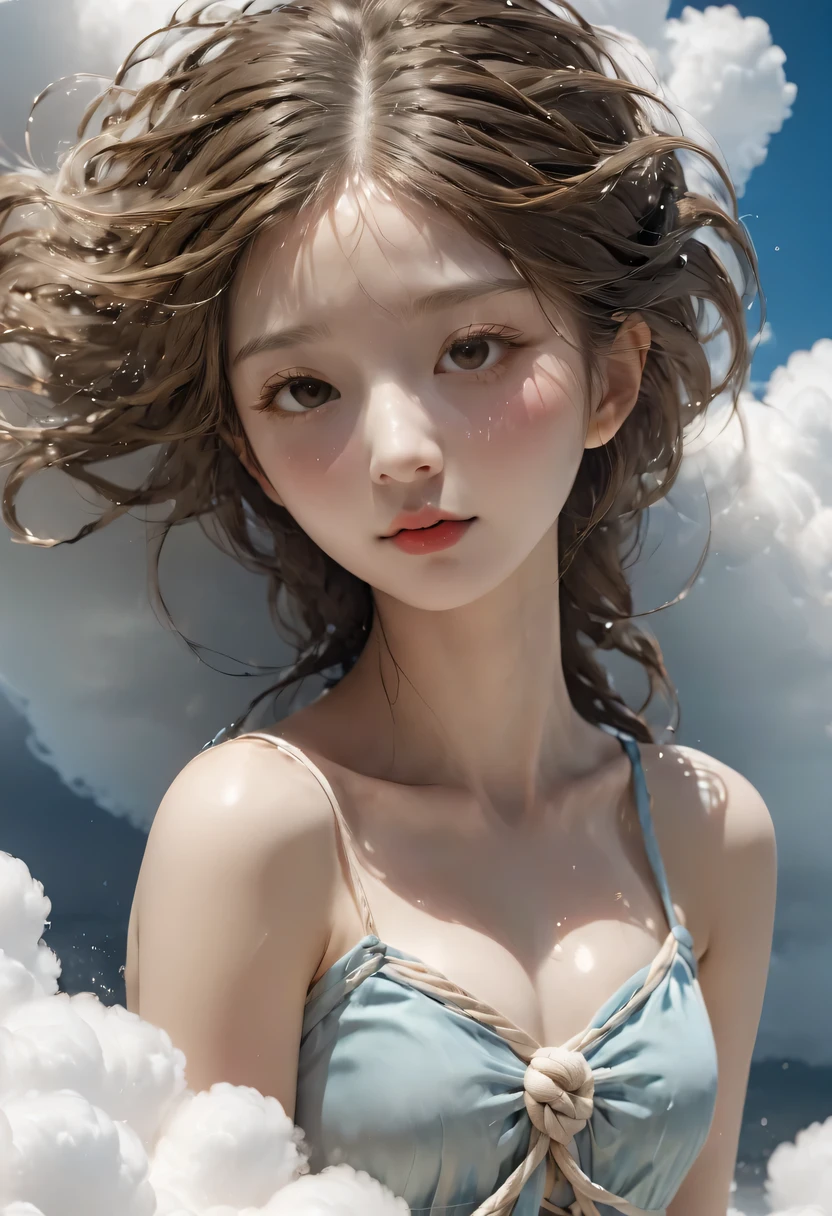 Her face seemed to be shrouded in dark clouds,There is deep sadness in the eyes,As if carrying endless pain。Brow furrowed,Tie a knot that cannot be untied,Revealing inner struggle and helplessness。Tears fell down my cheeks,Silently telling the heavy sorrow。The corners of the mouth droop weakly,Outline a bitter and sad smile,The entire facial expression solidified into a sad picture,It makes people feel pity and sympathy when they see it。