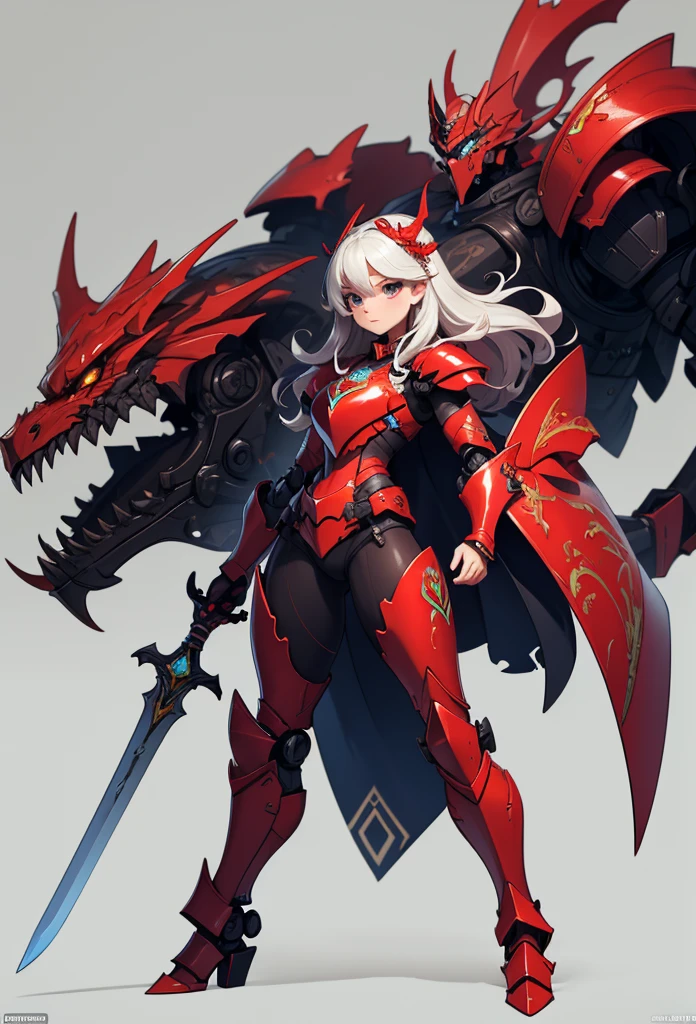 ((Highly accurate drawing in every detail)Extremely precise depiction)[High resolution],(detailed illustrations,Very detailed and precise drawing,Delicate drawn lines with tempo,Realistic texture expression),[color traced main line],(Fantasy World Battlefield Background [burning castle]),((ROBOT GIRL)(red knight[muscular][[METALFACE[clear lenticular iris]]])[WEAPON MACHINE[Princess Knight]]),[[corinthian helmet]][red dragon armor[scale][embroidered cloak]],[Crimson dragon pattern],[use a sword as a weapon],[[Mobile Weapon Gigant Size][science fiction mechanical]],((Gorgeous metallic red armor)),(intricate and beautiful decoration [Dense detail]),[transparency],(Precisely drawn face)[完璧な目のdetailed(Beautifully detailed iris)[eyes like jewels]],[long and beautiful eyelashes],[precisely drawn hair [美しく艷やかな髪のdetailed]],(完璧な手のdetailed [Beautiful fingers with no damage [beautiful nails]]),(perfect anatomy(perfectly balanced proportions))[[full body portrait]],[ideal color coordination(Accurate simulation of light and material interactions)],([Precision Detail](detailed,High definition)),[Visual art that tells a story].