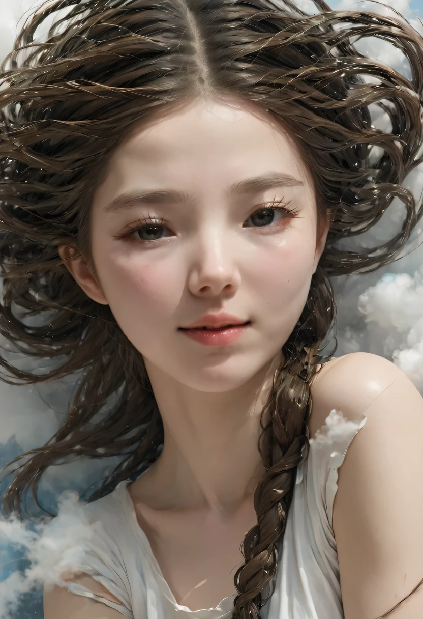 Her face seemed to be shrouded in dark clouds,There is deep sadness in the eyes,As if carrying endless pain。Brow furrowed,Tie a knot that cannot be untied,Revealing inner struggle and helplessness。Tears fell down my cheeks,Silently telling the heavy sorrow。The corners of the mouth droop weakly,Outline a bitter and sad smile,The entire facial expression solidified into a sad picture,It makes people feel pity and sympathy when they see it。