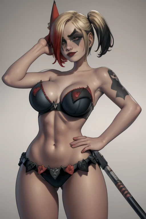batman (series)
dc
dc comics
harley quinn
harley quinn (classic)
smitty34
1girls
armed
belly button
big breasts
big hips
big thighs
body writing
bra
busty
eyemask
female only
front view
gloves
gun
gun smoke
hand on hip
headwear
holding object
holding weapon
human
human only
looking at viewer
mask
midriff
panties
pistol
simple background
solo
solo female
standing
tattoo
thick thighs
underwear
weapon
wide hips
wristwear
writing on body
3d
3d (artwork)
three-quarter portrait