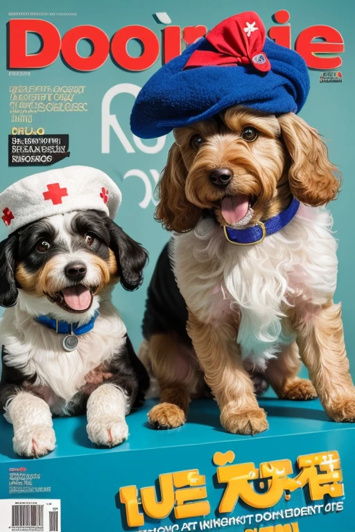 (((Magazine cover with main headlines illustration, propagandas, frases de destaque na capa da revista, Canine Cuteness is the title at the top of the magazine, Miniature Poodle dog)))), com camiseta aberta desabotoado estilo floral havaiano, wearing seed necklace around neck, wearing 3-glasses art fold, melhor qualidade, , ar livre,((((There is a Doctor in the image, he is A professional in the field of canine health, he is analyzing a Collie or border collie dog on a table))), with very long hair and albino fur color, brincando com seus Brinquedos em um lindo quarto fofo,  Dog with an expression of happiness when he sees his owner, Cachorro com boca aberta, breed dog ,  German dwarf spitz, Lulu of Pomerania, Maltese ,Yorkshire Terrier, lindo Maltese posando para uma foto usando roupas fofas,   fofo usando vestido fofo de princesa, luxurious hat, ties, Bandanas, vestido, cores fofas, pet store scene, dog clothing colors. low angle view, eye level shot (virilha),Just huge morbid thighs, gordinhas, extremamente grossas;,rima de trabalho, melhor qualidade, (Vista frontal), (vista da minhoca&#39;olhos), perspectiva do olho do minhoca, low angle.two puppies playing, two dogs running.