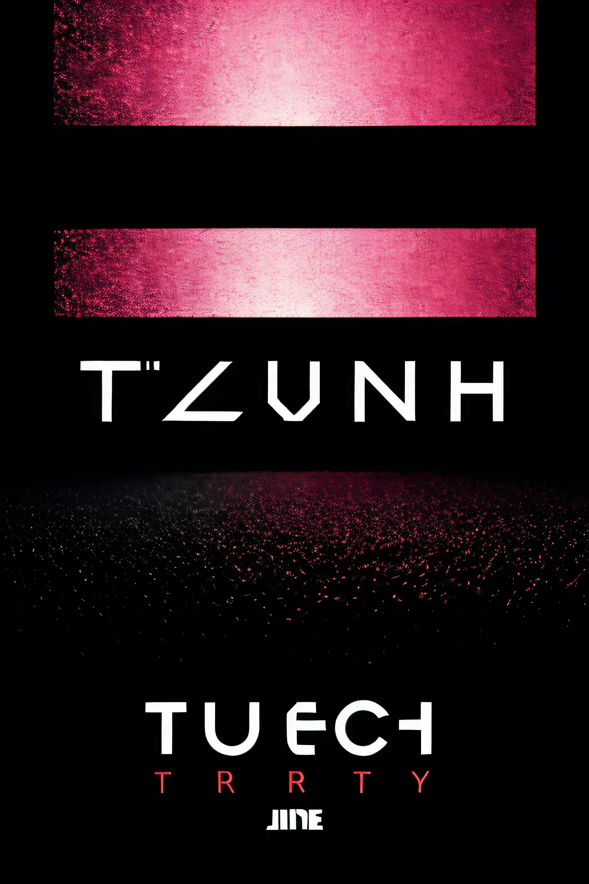 minimal, techno aesthetic, dark, graphics for a flyer for a techno party