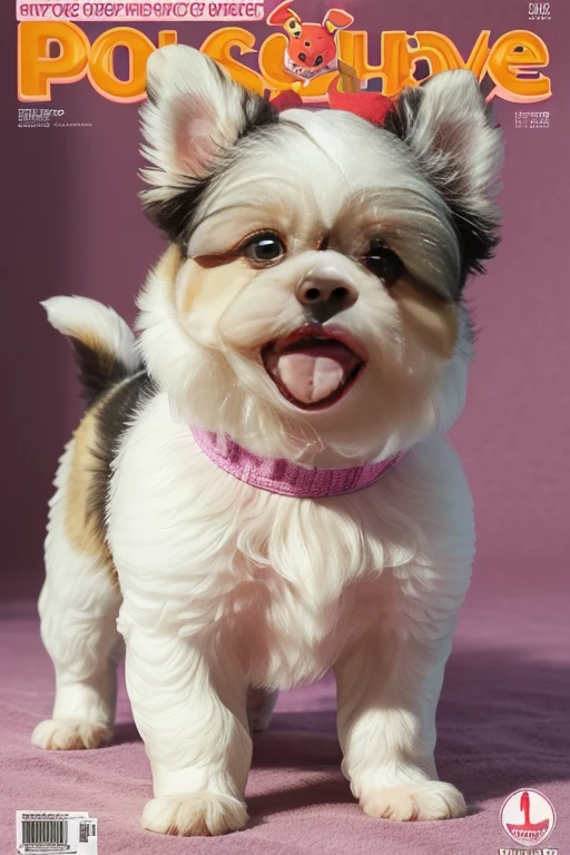 (((Magazine cover with main headlines illustration, propagandas, frases de destaque na capa da revista, Canine Cuteness is the title at the top of the magazine, Collie breed dog)))), using 3D cinema glasses, obra de arte, melhor qualidade, , ar livre,(((( Shi Tzu puppy, dog usando Roupa de capuz com orelhinhas do Picachu, with your tongue out happily ))), with very long hair and albino fur color, brincando com seus Brinquedos em um lindo quarto fofo,  Dog with an expression of happiness when he sees his owner, Cachorro com boca aberta, breed dog, posando para uma foto usando roupas fofas,   fofo usando vestido fofo de princesa, luxurious hat, ties, Bandanas, vestido, cores fofas, pet store scene, dog clothing colors. low angle view, eye level shot (virilha),Just huge morbid thighs, rima de trabalho, melhor qualidade, (Vista frontal), (vista da minhoca&#39;olhos), perspectiva do olho do minhoca, low angle.