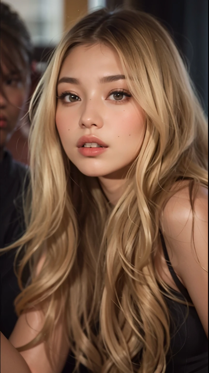 A close-up of a woman beautiful, Retrato Sophie Mudd, Anna Nikolanova aka Newmilky, Pokimane, com fones de ouvido, 18 anos, Delphine bonita, Yelena Belova, Angelina Stroganova, morena com cabelos loiros tingidos, 🤤 retrato da , 2 Modelo feminina de 4 anos, julia gorokhova, Modelo do Instagram