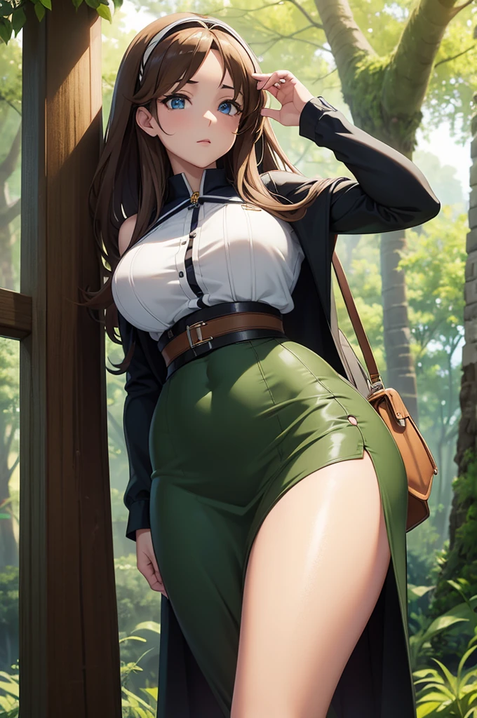 High resolution, high quality, 1 girl, anime girl, brown long hair, brown eyes,heart shaped pupils, green glasses, sunburned skin, big breasts,beautiful breasts, (big ass),beautiful ass,aqua Cardigan, naked lower body,standing,at Street,snow Road,