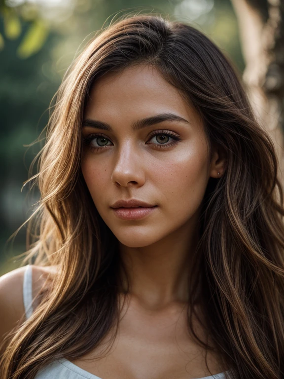 ((half body)) portrait photo of a beautiful 25 years european woman, endless long (extra long wavy blonde hair), Award - winning photograph, Masterpiece, 8k, ultra high res, hyper detailed, beautiful woman, perfect face, rule of thirds, Perfect eyes, Perfect iris, perfect pupils, (perfectly round iris:1.3), Perfect lips, Perfect teeth, dimples, perfect nose, highly detailed hair, ((detailed face)), ((detailed facial features)), (finely detailed skin), tanned skin, realistic skin texture, extreme skin details, (pores:0.1),(sweaty:0.8), insane details, intricate details, amazing fine detail, photorealistic, photograph, photorealism, rich colors, lifelike texture, neutral colors, Soft front light,cinematic lighting, dramatic lighting,dappled light on face, backlight on hair, sharp focus, wide angle, film grain, dslr, raw photo, photographed on Nikon
