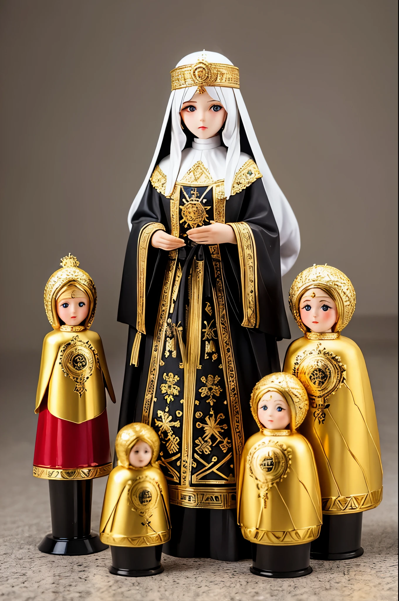 Orthodox ((Slavic:1.1)) traditional ((Russian:1.1)) pagan doll of Sun Goddess, Paganism, full-height.