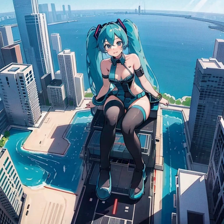 Masterpiece, Hatsune Miku, giantess, city