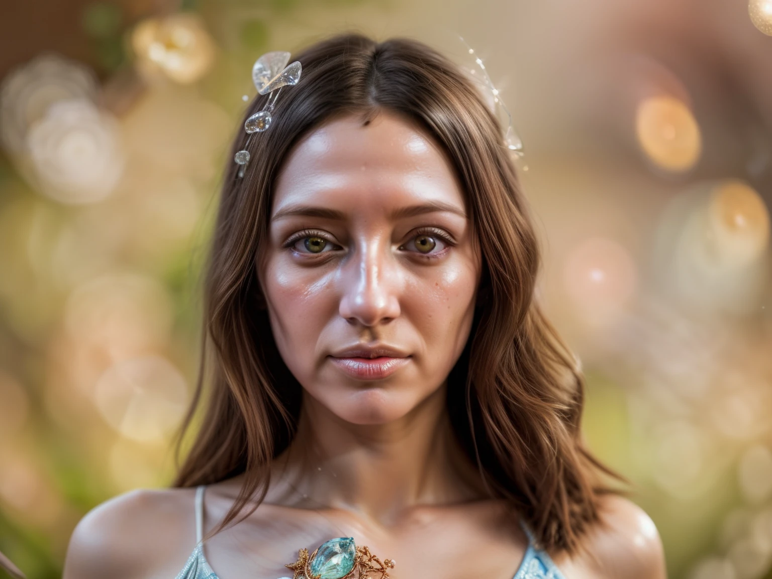 Portrait of a ghostly jellyfish, shiny aura, highly detailed, gold filigree, intricate motifs, organic tracery, by Android jones, Januz Miralles, Hikari Shimoda, glowing stardust by W. Zelmer, perfect composition, smooth, sharp focus, sparkling particles, lively coral reef background Realistic, realism, hd, 35mm photograph, 8k), masterpiece, award winning photography, natural light, perfect composition, high detail, hyper realistic,