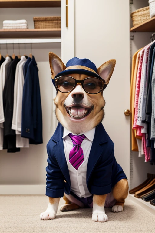 Create clothes for puppies and pets displayed in closets, cabides, prateleiras, camiseta, ties, gargantilha, Hat, casaco, blazer, terno, pijamas, tocas, funny glasses. Bandanas, roupinhas fofas para pets, dynamic photography.
