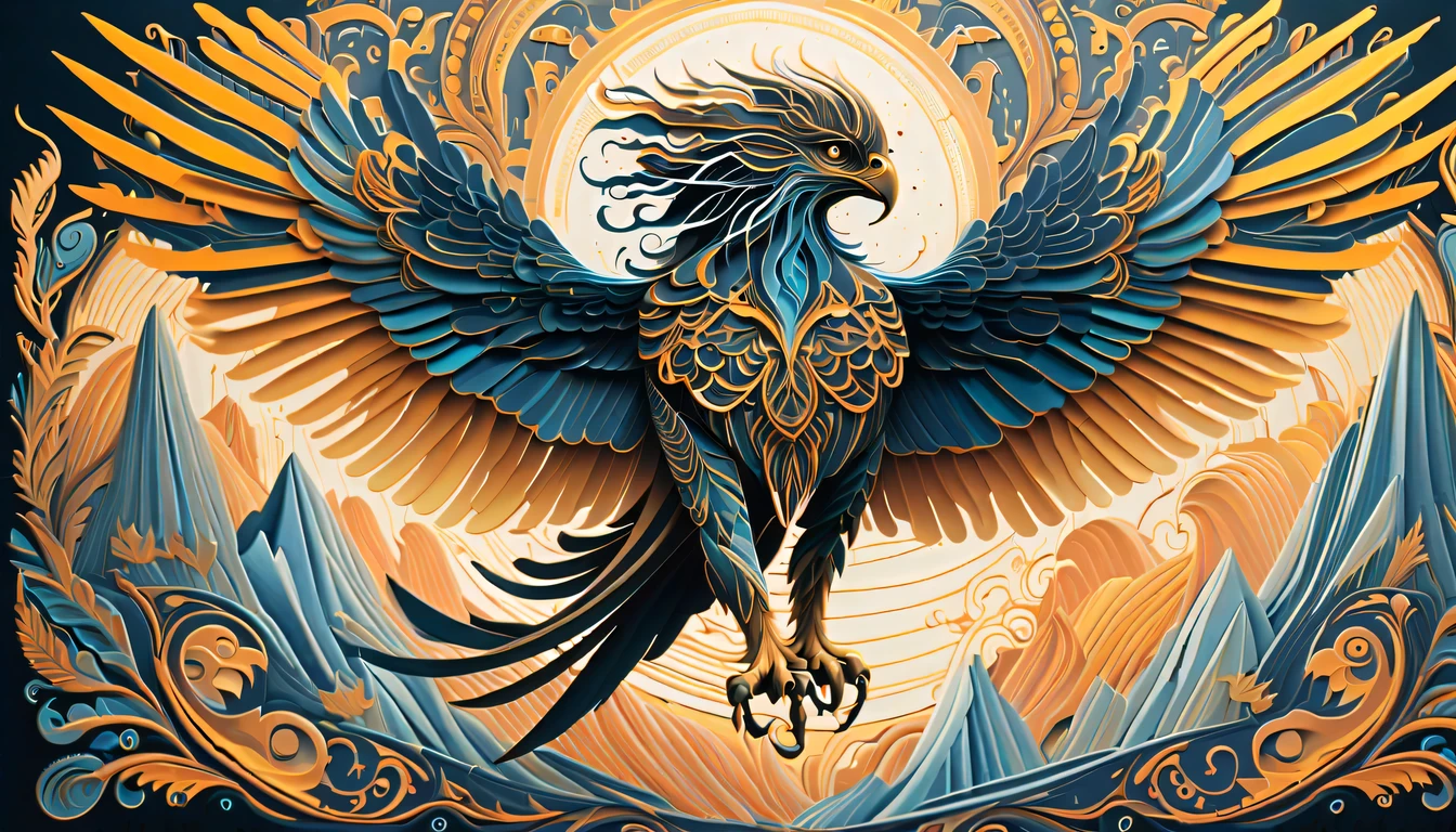 majestic and powerful creature gryphon, spreads exquisite wings and soars through the air. extraordinary gouache illustration captures the fantastical essence, intricate details bringing every feather and fine fur, overlooking the row of the dead, image exudes sense of phantom beast, evoking feeling of mysterious and dark enchantment appearance, stunning intricate detail gryphon, stunning delicate touch, presence exudes an unrivaled force and intensity that elicits, profound sense of awe hold out, meticulously crafted artwork showcases duality, duality of beauty and power, into mesmerizing world of imagination and wonder. spreads its beautiful wings and flies, Fantastic, daydream, highly quality gouache illustration, intricate detail, diablo, power force, pressure release, awe-inspiring, captivated masterful detail, highly quality, tonal contrast,