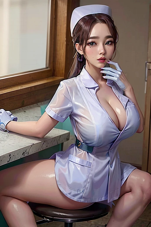 nurse uniform,hospital, latex nurse suit,nurses,busty,elbow gloves,labcoat,silverhair woman,blue eyes , gigantic boobs ,medical instruments,asian nurse,two nurses,speculum,examination room,oversize boobs, ,big ass ,strap on, lay on table ,legs spreaded,giving birth,gyno chair , dentist,Milf,latex