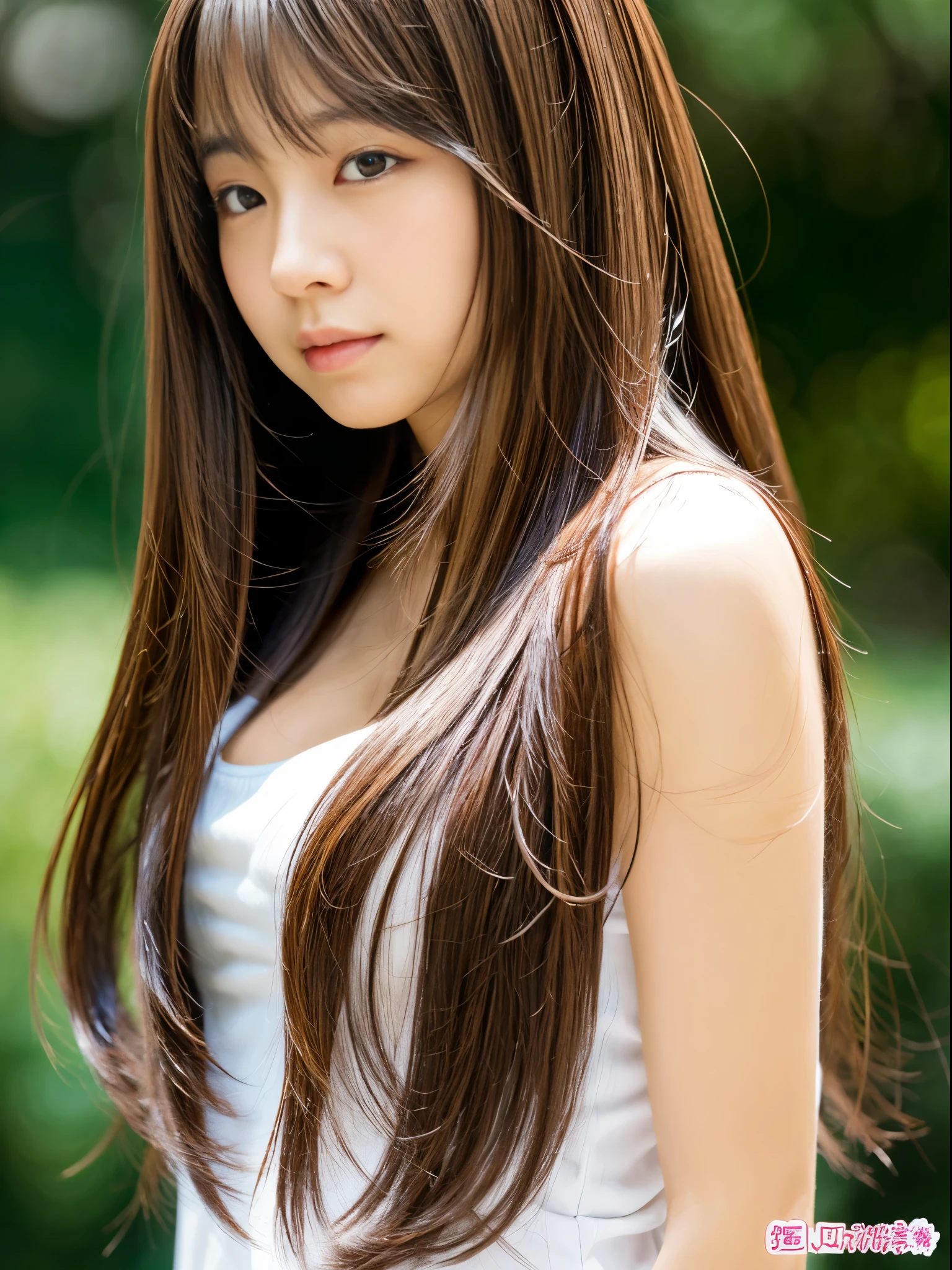 ((top quality, 16k, masterpiece: 1.3)), beauty, 1 girl, big: 1.2, slender abs: 1.1, brown hair, (on all fours), ultra detailed face, highly detailed lips, detailed eyes, double eyelids