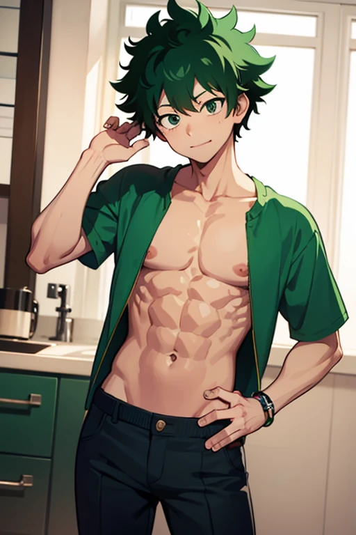 gay izuku midoriya poseing sexyly