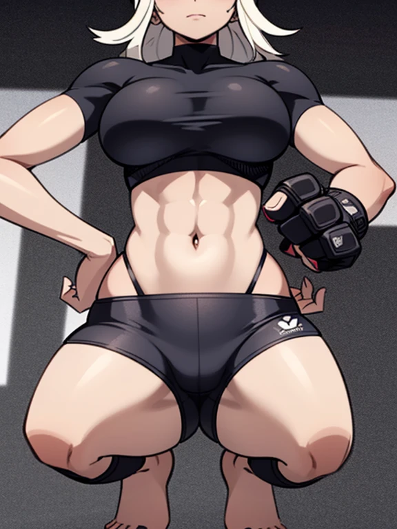 foco em pernas grandes e fortes Hello Kitty, reimagining her with defined muscles and an athletic posture. deixe ela confiante e poderosa, add elements that highlight your physical strength. Vista a Hello Kitty com roupas esportivas elegantes, suggesting a fusion between cuteness and power. Explore details like sculpted muscles, confident expression and perhaps accessories that highlight the fitness theme, creating a unique image that conveys a motivating and sporty vibe. foco em pernas grandes e fortes