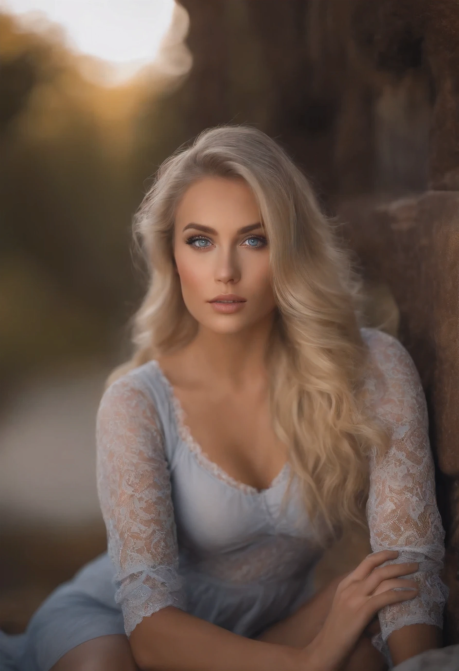 strafed woman fully , sexy girl with blue eyes, ultra realistic, meticulously detailed, portrait Sophie muddy, Portrait Mikayla Demaiter, Portrait de Corina Knopf blonde hair and hyper realistic blue eyes, selfie of a young woman, bedroom eyes, violet Myers, without makeup, natural makeup, looking directly at the camera, face with art gram, subtle makeup, stunning full body shot kneeling on bed, in bedroom, medium to large size bust