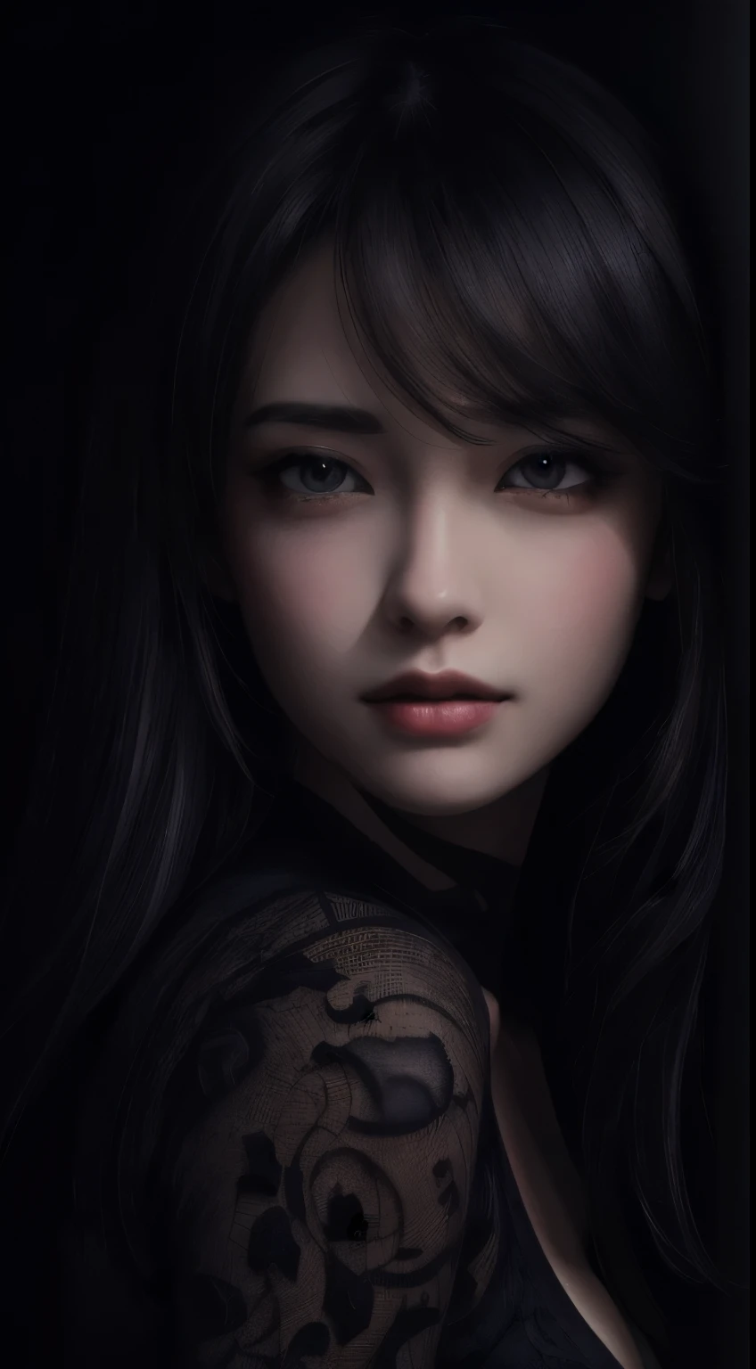 masterpiece, Best Quality, Illustration, Ultra-detailed, finely detail, hight resolution, 8K Wallpaper, Perfect dynamic composition, Beautiful detailed eyes , open mouse, Sexy face,Face feeling ecstasy,Face at the peak of sexual arousal, looking at viewer, ((Dark background)),