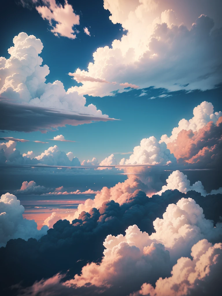 Sky, clouds,ultrasharp, 8K, anime, manga