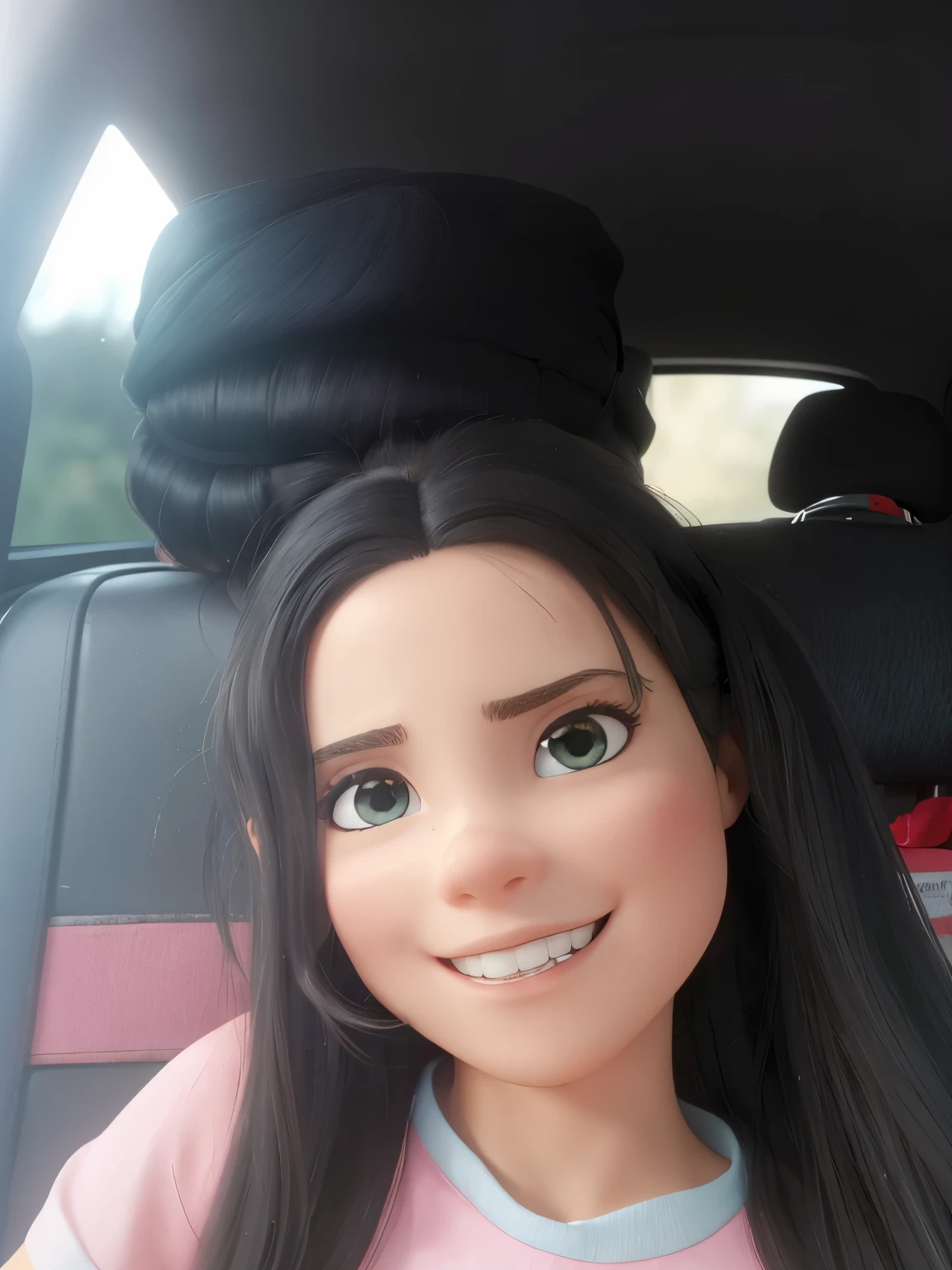 Melhor qualidade, obra-prima, ultra alta res, (fotorrealista: 1.4), foto crua, 1 menina, cabelo preto, olhos castanhos, olhos e rosto detalhados.